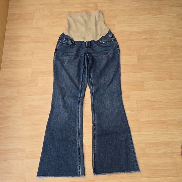 Jessica Simpson Maternity Blue Jeans Size Petite Small Elastic Waist Support - Picture 1 of 9